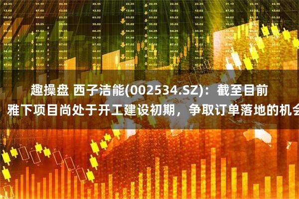 趣操盘 西子洁能(002534.SZ)：截至目前，雅下项目尚处于开工建设初期，争取订单落地的机会